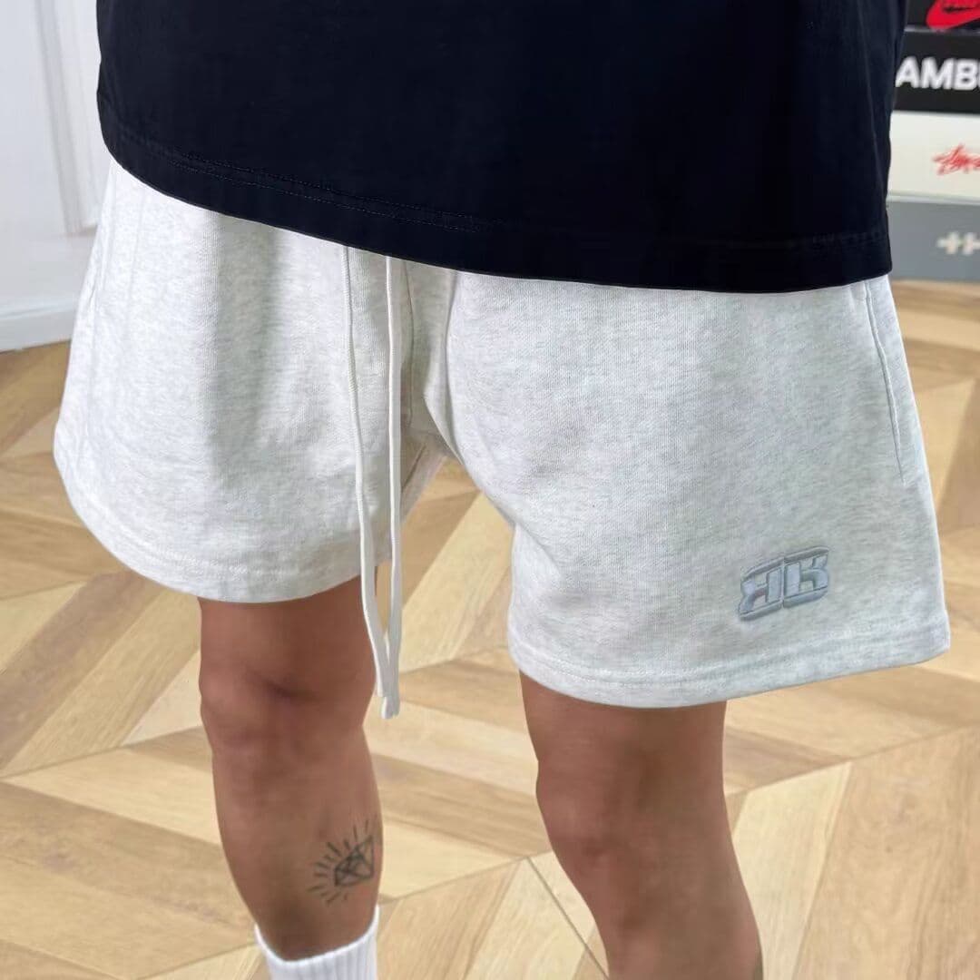 【メンズ】スウェットパンツ シンプル刺繍ロゴ入りスウェットショート