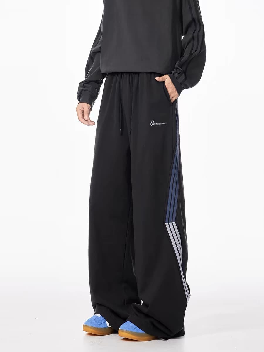 【メンズ】スウェットパンツ スウェットパンツ サイドライン超ゆったりパンツ