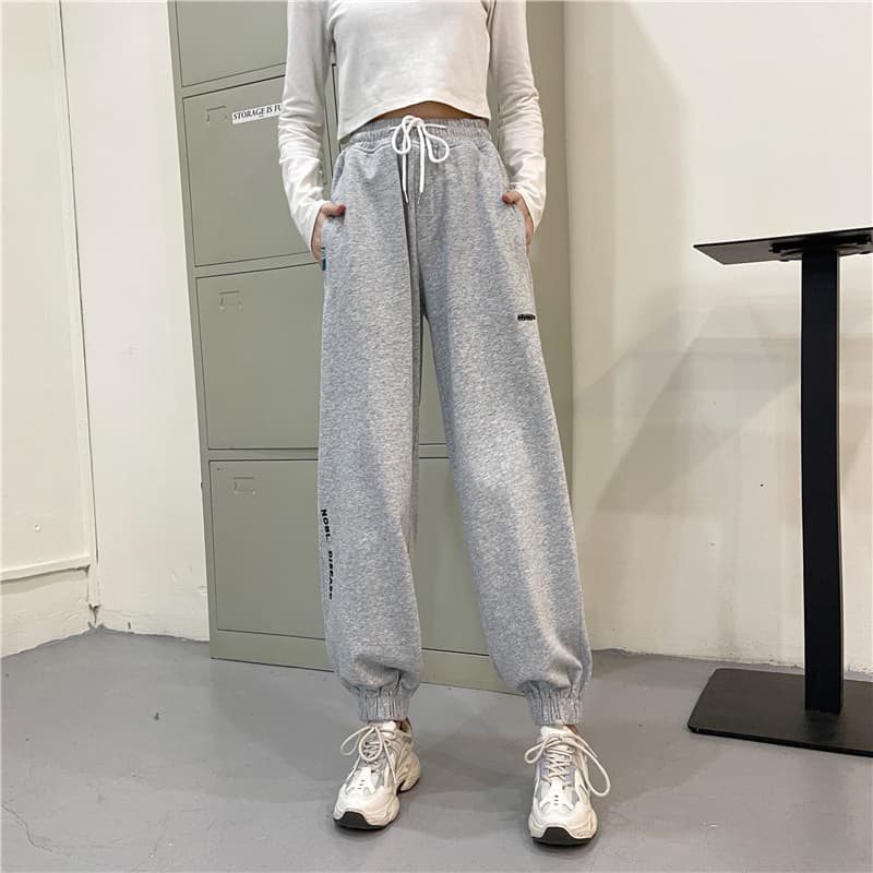 【レディース】スウェットパンツ スウェットパンツ ゆったりくつろぎ裾絞りパンツ