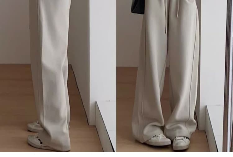 【レディース上下セット】スウェットパンツ くつろぎワイドスウェットパンツ