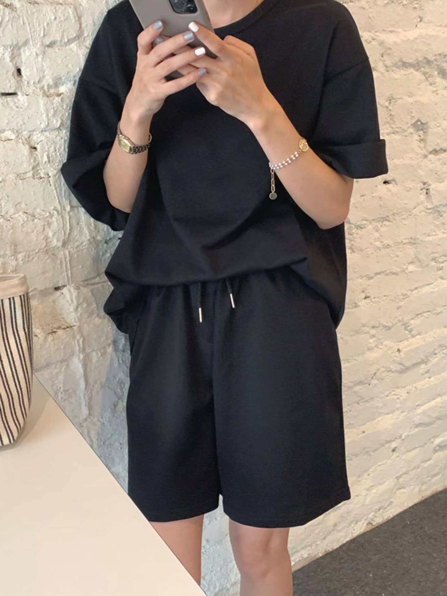 【レディス上下セット】スウェットパンツ スウェットパンツ くつろぎルームウェア ショートパンツセット