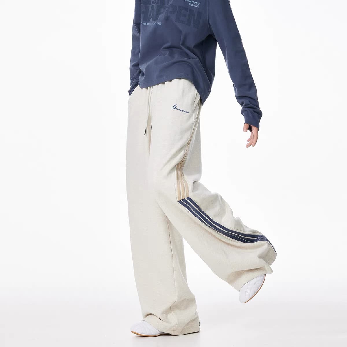 【メンズ】スウェットパンツ スウェットパンツ サイドライン超ゆったりパンツ
